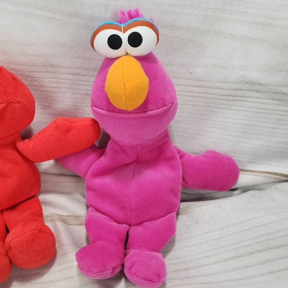 🌞SOLD🌞 Sesame Street Elmo & Telly Monster Plush Stuffed Toys Tyco 8 Inch 1997 - Picture 4 of 12